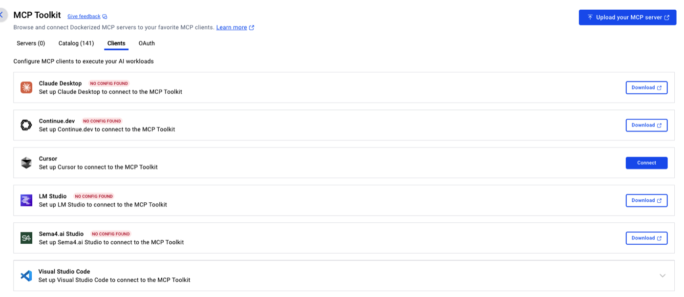 MCP toolkit clients